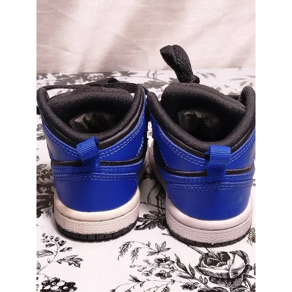 Nike Air Jordan Retro 1 Mid Toddler Size 4C Blue/Black Sneakers‎
